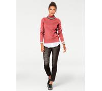 Rollkragenpullover HEINE "Rollkragen-Pullover", Damen, Gr. 48, orange (koralle), 100% Baumwolle, unifarben, Pullover Rollkragenpullover, Topseller (61119522-48) koralle