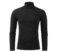 Rollkragenpullover Herren-Rollkragenshirt Herren Langarm,Herren Longsleeve Rollkragenpullover Regular Fit Langarmshirts Rollkragen Pullover Baumwolle Sweatshirt Unterzieh Elastisch Einfarbig