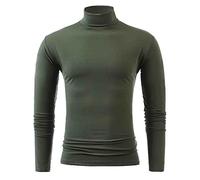 Rollkragenpullover Herren-Rollkragenshirt Herren Langarm,Herren Longsleeve Rollkragenpullover Regular Fit Langarmshirts Rollkragen Pullover Baumwolle Sweatshirt Unterzieh Elastisch Einfarbig