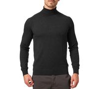Rollkragenpullover INDICODE "INBurns", Herren, Gr. S, grau (charcoal mix), Strick, Obermaterial: 80% Baumwolle, 20% Polyester, unifarben, regular fit normal, Rundhals, Bündchen, Pullover Rollkragenpul