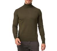 Rollkragenpullover INDICODE "INBurns", Herren, Gr. S, grün (army), Strick, Obermaterial: 80% Baumwolle, 20% Polyester, unifarben, regular fit normal, Rundhals, Bündchen, Pullover Rollkragenpullover (3