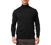 Rollkragenpullover INDICODE "INBurns", Herren, Gr. S, schwarz, Strick, Obermaterial: 80% Baumwolle, 20% Polyester, unifarben, regular fit normal, Rundhals, Bündchen, Pullover Rollkragenpullover (19305