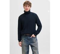 Rollkragenpullover JACK & JONES "JJPAUL KNIT ROLL NECK", Herren, Gr. M, sky captain, Strick, Obermaterial: 82% Polyacryl, 18% Baumwolle, unifarben, regular fit normal, Pullover (65804951-M) sky captai