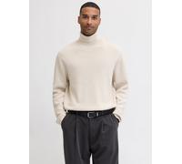 Rollkragenpullover JACK & JONES "JPRBLAMILANO STITCH KNIT ROLL NECK", Damen, Gr. S, cloud dancer detail:melange, Strick, Obermaterial: 100% Baumwolle, meliert, relaxed fit normal, Rundhals, Pullover R