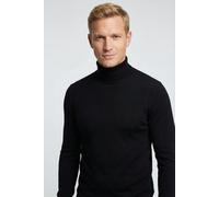 Rollkragenpullover JOOP "Donte", Herren, Gr. M, schwarz (dunkelblau), Strick, Obermaterial: 100% Wolle, unifarben, regular fit normal, Rippbündchen, Pullover Rollkragenpullover (44142054-M) dunkelblau