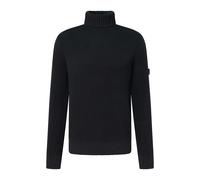 Rollkragenpullover JOOP JEANS "Horiano", Herren, Gr. L, schwarz (dunkelblau), Strick, Obermaterial: 100% Baumwolle, unifarben, regular fit normal, Rippbündchen, Pullover Rollkragenpullover (74552405-L