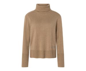 Rollkragenpullover JOOP "Kaddle", Damen, Gr. 38, beige (medium braun), Strick, Obermaterial: 48% Nylon, 27% Viskose, 20% Wolle, 5% Kaschmir, normal normal, extrabreites Bündchen, Pullover Rollkragenpu