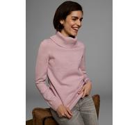 Rollkragenpullover KANGAROOS, Damen, Gr. 36/38, rosa, Strick, Obermaterial: 60% Baumwolle, 40% Polyacryl, unifarben, figurbetont hüftbedeckend, Rippbündchen, Pullover Rollkragenpullover, mit Schalkrag