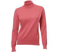 Rollkragenpullover HEINE "Rollkragen-Pullover", Damen, Gr. 50, orange (koralle), 100% Baumwolle, unifarben, Pullover Rollkragenpullover (61119522-50) koralle