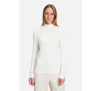 Strickpullover BETTY BARCLAY "Damen Rollkragenpullover langarm", Damen, Gr. 36, weiß (rohweiß), Strick, Obermaterial: 80% Viskose, 20% Polyamid., Basic, figurbetont lang, Pullover (40217831-36) rohwei