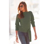 Rollkragenpullover LASCANA, Damen, Gr. 44/46, grün (olivgrün), Obermaterial: 73% Polyacryl, 24% Nylon, 3% Elasthan, Pullover (96997525-44) olivgrün