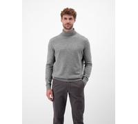 Rollkragenpullover LERROS, Herren, Gr. M, platinum grau melange, Strick, Obermaterial: 88% Schurwolle, 12% Kaschmir, meliert, regular fit normal, ohne Ausschnitt, Rippbündchen, Pullover Rollkragenpull