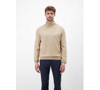 Rollkragenpullover LERROS "LERROS Herren Rollkragen-Strickpullover", Herren, Gr. XXL, tender beige melange, 100% Baumwolle, ohne Ausschnitt, Pullover Rollkragenpullover (58604621-XXL) tender beige mel