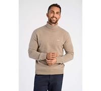 Rollkragenpullover LINDBERGH "Rollkragenpulli Relaxed Fit", Herren, Gr. L, beige (lt sand mel), Obermaterial: 80% Wolle, 20% Polyamid, unifarben, hoch geschlossener Ausschnitt, Pullover Rollkragenpull