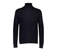 Rollkragenpullover LINDBERGH "Rollkragenpulli Slim Fit", Herren, Gr. M, blau (navy), Obermaterial: 80% Viskose, 20% Nylon, hoch geschlossener Ausschnitt, Pullover Rollkragenpullover (33910418-M) navy