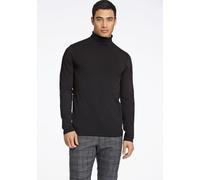 Rollkragenpullover LINDBERGH "Rollkragenpulli Slim Fit", Herren, Gr. XL, schwarz, Obermaterial: 95% Baumwolle, 5% Elasthan, unifarben, hoch geschlossener Ausschnitt, Pullover Rollkragenpullover (83365
