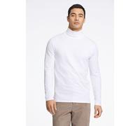 Rollkragenpullover LINDBERGH "Rollkragenpulli Slim Fit", Herren, Gr. XL, weiß, Obermaterial: 95% Baumwolle, 5% Elasthan, unifarben, hoch geschlossener Ausschnitt, Pullover Rollkragenpullover (21075349