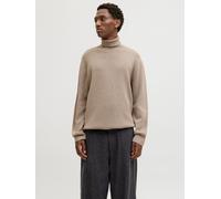 Jack & Jones Rollkragenpullover JPRBLAMILANO Herren M greige meliert 100% Baumwolle