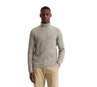Rollkragenpullover MARC O'POLO "aus Baumwoll-Schurwoll-Mix", Herren, Gr. L, bunt (light beige), Obermaterial: 68% Baumwolle, 17% Schurwolle, 8% Polyamid, 7% Polyester, unifarben, Pullover Rollkragenpu