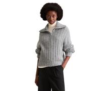 Rollkragenpullover MARC O'POLO DENIM "aus edlem Wolle-Alpakawolle-Mix", Damen, Gr. XXL, medium grau, Obermaterial: 43% Wolle (Schafwolle), 34% Polyamid, 23% Alpaka, unifarben, Pullover Rollkragenpullo