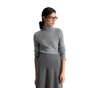 Rollkragenpullover MARC O'POLO DENIM "aus softem Schurwolle-Viskose-Mix", Damen, Gr. XXL, grau (schwarz shadow melange), Obermaterial: 40% Schurwolle, 40% Polyamid, 20% Viskose, unifarben, Pullover Ro