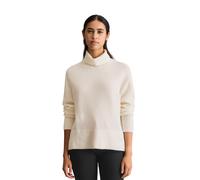Rollkragenpullover MARC O'POLO DENIM "relaxed aus softem Schurwolle-Mix", Damen, Gr. L, weiß (creamy weiß), Strick, Obermaterial: 72% Schurwolle, 26% Polyamid, 2% Elasthan, relaxed fit normal, Rippbün
