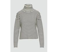 Rollkragenpullover S.OLIVER Gr. 34, schwarz (black, ecru) Damen Pullover (84980052-34) black, ecru