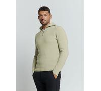 Rollkragenpullover NO EXCESS "No Excess Pullover mit halbem Reißverschluss und Wolle", Herren, Gr. 3XL, grau, 37% Baumwolle, 28% polyacryl, 26% polyester, 6% Wolle, 3% Elasthan, Pullover Rollkragenpul