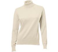 Rollkragenpullover HEINE "Rollkragen-Pullover", Damen, Gr. 42, weiß (sanftes weiß), 100% Baumwolle, unifarben, Pullover Rollkragenpullover (55043434-42) sanftes weiß