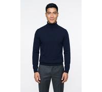 Rollkragenpullover OLYMP "Casual", Herren, Gr. 3XL, blau (marine), Jersey, Obermaterial: 70% Baumwolle, 30% Wolle, unifarben, regular fit normal, hoch geschlossener Ausschnitt, abgesteppte Kante, Pull