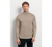 Rollkragenpullover OLYMP "OLYMP Casual Strick", Herren, Gr. S, natur, 100% Schurwolle, Pullover Rollkragenpullover (69367613-S) natur