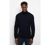 OLYMP Rollkragenpullover Herren Regular Fit 100% Schurwolle Blau 4XL