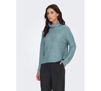 Rollkragenpullover ONLY "ONLARIZONA LS SEQUINS ROLLNECK PULL KNT", Damen, Gr. M, arona detail:melange, silber sequins, Strick, Obermaterial: 58% Polyacryl, 23% Nylon, 12% Polyester, 5% metallisierte F