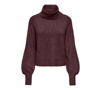 Rollkragenpullover ONLY "ONLOLIVIA LS ROLL NECK CC KNT", Damen, Gr. XS, braun (fudge detail:melange), Strick, Obermaterial: 84% Polyester, 7% Polyacryl, 5% Wolle, 4% Elasthan, meliert, regular fit nor