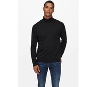 ONLY & SONS Rollkragenpullover in Schwarz - Größe S | Herren Plussize