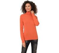 Rollkragenpullover HEINE "Rollkragen-Pullover", Damen, Gr. 44, orange, 100% Baumwolle, unifarben, Pullover Rollkragenpullover (28475403-44) orange