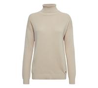 Rollkragenpullover OXMO "Rollkragenpullover OSSina", Damen, Gr. XS, grau (oyster gray), Obermaterial: 100% Baumwolle CO., Pullover Rollkragenpullover (95903124-XS) oyster gray