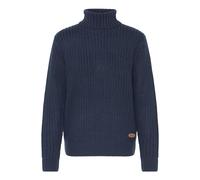 Rollkragenpullover OXMO "Rollkragenpullover OXEdna", Damen, Gr. M, blau (total eclipse), Obermaterial: 100% Polyacryl PAN., Pullover Rollkragenpullover (53564153-M) total eclipse