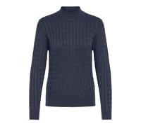 Rollkragenpullover OXMO "Rollkragenpullover OXISALLY", Damen, Gr. XXL, blau (total eclipse), Obermaterial: 70% Viskose CV. 30% Nylon NY., Pullover Rollkragenpullover (92789321-XXL) total eclipse