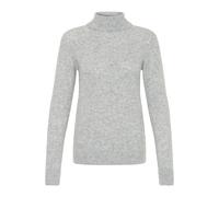 Rollkragenpullover OXMO "Rollkragenpullover OXISIGNE", Damen, Gr. L, grau (grau melange), Obermaterial: 44% Polyester Pol. recyc.. 23% Polyacryl PAN. 22% Polyester PES. 5% Ziegenhaar HZ. 3% Wolle mw.,