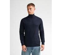 Rollkragenpullover PETROL INDUSTRIES "Men Knitwear Collar Basi", Herren, Gr. M, navy blau, Strick, Obermaterial: 50% Baumwolle, 50% Polyacryl, regular fit hüftbedeckend, Bündchen, Pullover Rollkragenp