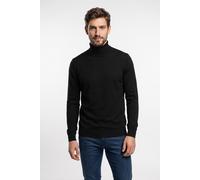 Rollkragenpullover PETROL INDUSTRIES "Men Knitwear Collar Basi", Herren, Gr. M, schwarz, Strick, Obermaterial: 50% Baumwolle, 50% Polyacryl, regular fit hüftbedeckend, Bündchen, Pullover Rollkragenpul
