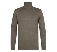 Rollkragenpullover PETROL INDUSTRIES "Men Knitwear Collar Basi", Herren, Gr. XL (42), mossy stone, Strick, Obermaterial: 50% Baumwolle, 50% Polyacryl, regular fit hüftbedeckend, Bündchen, Pullover Rol