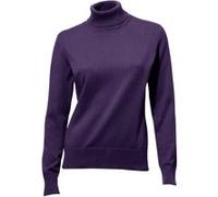 Rollkragenpullover HEINE "Rollkragen-Pullover", Damen, Gr. 42, lila (pflaume), 100% Baumwolle, unifarben, Pullover Rollkragenpullover (58917666-42) pflaume