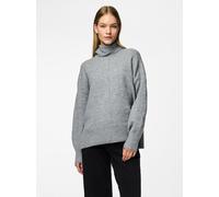 Pieces Rollkragenpullover PCMALOU - Regular Fit, Strick, 3% Wolle - Damen Grau Melange Gr. XS