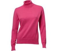 Rollkragenpullover HEINE "Rollkragen-Pullover", Damen, Gr. 42, pink, 100% Baumwolle, unifarben, Pullover Rollkragenpullover (26137608-42) pink
