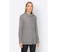 Rollkragenpullover "Pullover", Damen, Gr. 50, grau (grau, meliert), 100% Polyacryl, RICK CARDONA BY HEINE, meliert, unifarben, Pullover Rollkragenpullover (48992049-50) grau, meliert