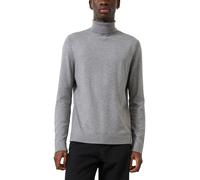 Rollkragenpullover QS, Herren, Gr. XL, grau, Strick, Obermaterial: 52% Ramie, 28% Polyester, 20% Polyamid, unifarben, regular fit hüftbedeckend, Rundhals, Flachstrickbündchen, Pullover Rollkragenpullo