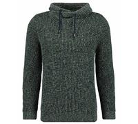 RAGMAN Herren Strick-Pullover mit speziellem Kragen M, Dunkelgrün-393