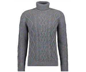 Rollkragenpullover RAGMAN, Herren, Gr. 50, grün (schilf, 131), Strick, 100% Baumwolle, ohne Ausschnitt, Pullover Rollkragenpullover (77913326-M) schilf, 131